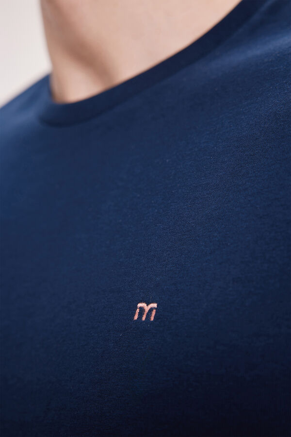 Milano T-shirt B&aacute;sica Marinho