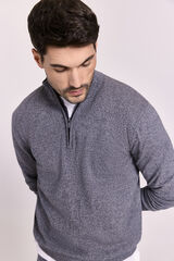 Milano Jersey semicisne cremallera Gris