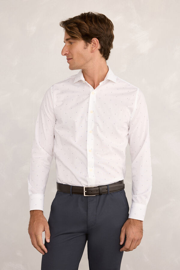 Milano Camisa social de popeline Branco