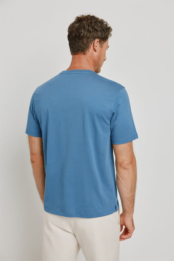 Pedro del Hierro T-shirt de manga curta estampada Azul