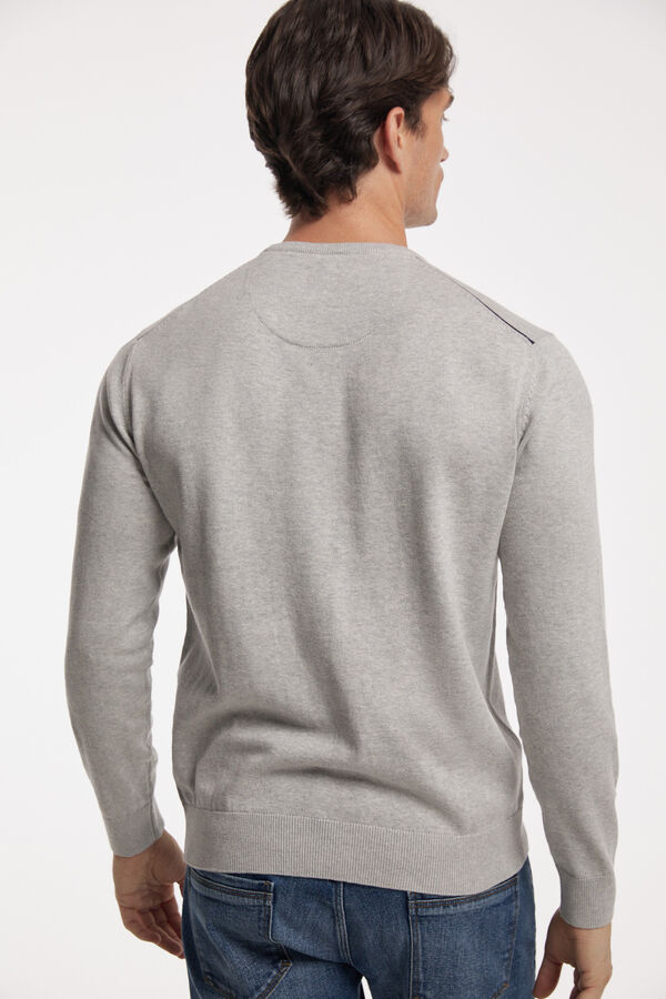 Fifty Outlet Jersey con logo a contraste Gris