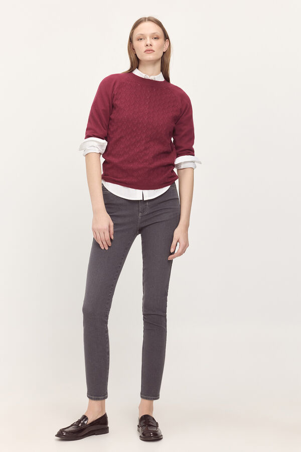 Milano Camisola de viscose com estrutura na frente Rosa