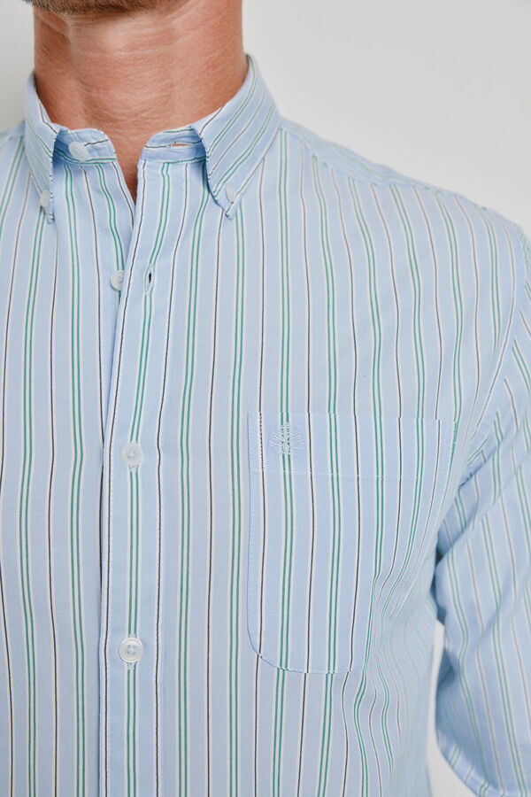 Springfield Camisa rayas manga larga Verde