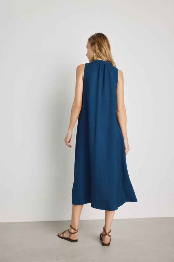 Milano Vestido halter Marinho