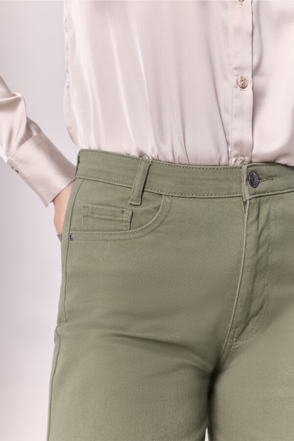 Milano Pantal&oacute;n ancho Kaki Oscuro