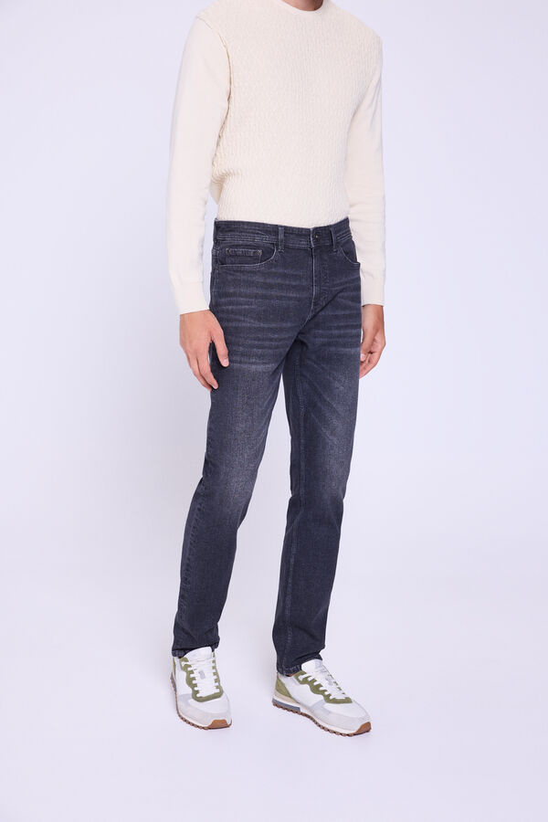 Milano Pantalón Vaquero Slim Fit Gris Oscuro