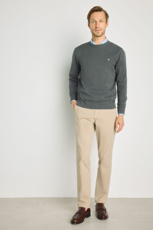 Pedro del Hierro Camisola gola caixa Cinzento oscuro