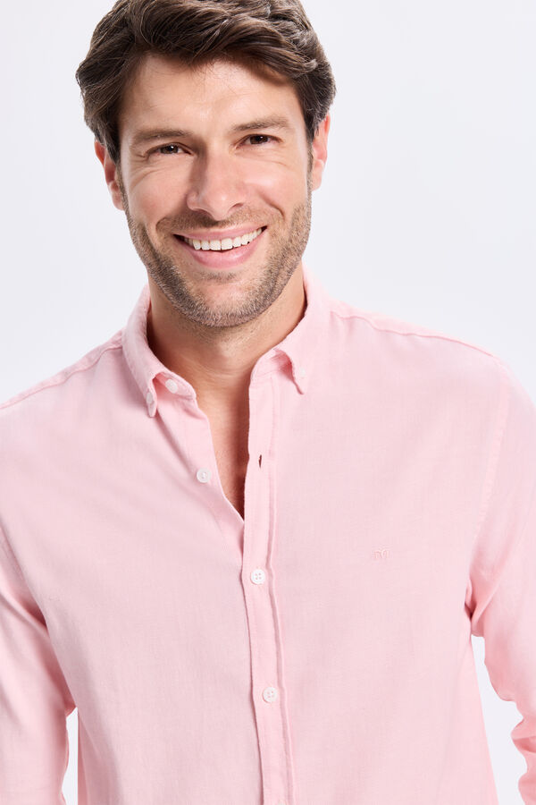 Milano Camisa Sport Estructura Rosa