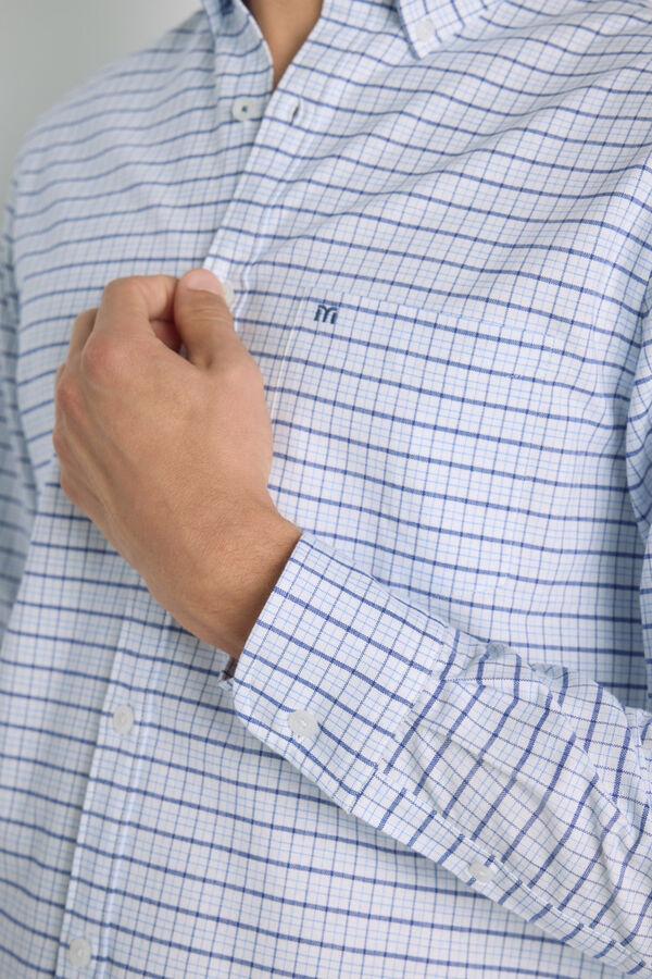 Milano Camisa cuadros manga larga Navy