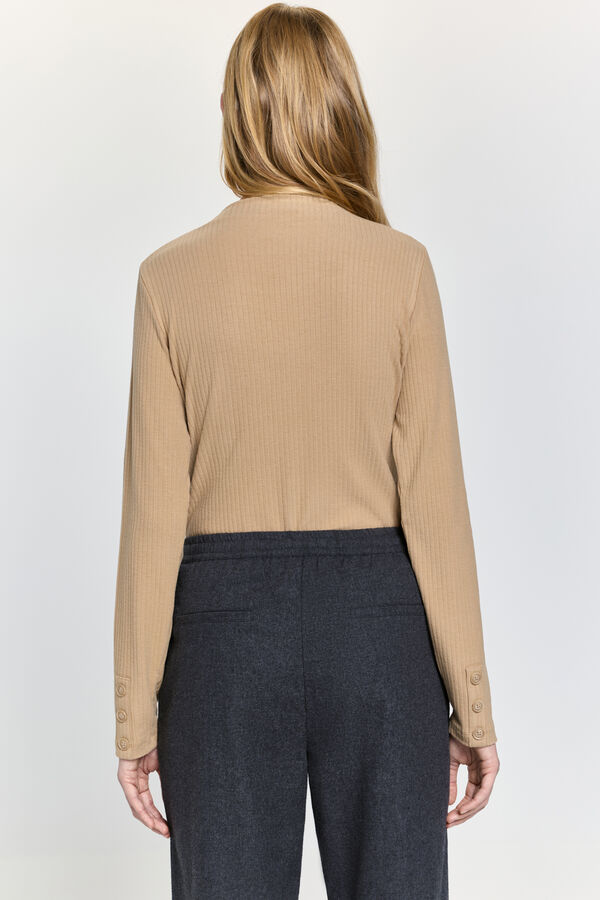 Milano Camisola com efeito veludo cotel&ecirc; de soft touch Camel