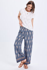 Milano Pantalón fluido estampado Azul