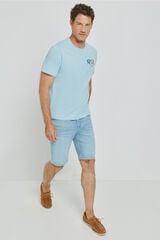 Milano Bermuda vaquera regular fit Azul Claro