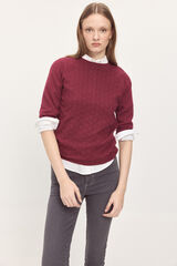 Milano Camisola de viscose com estrutura na frente Rosa