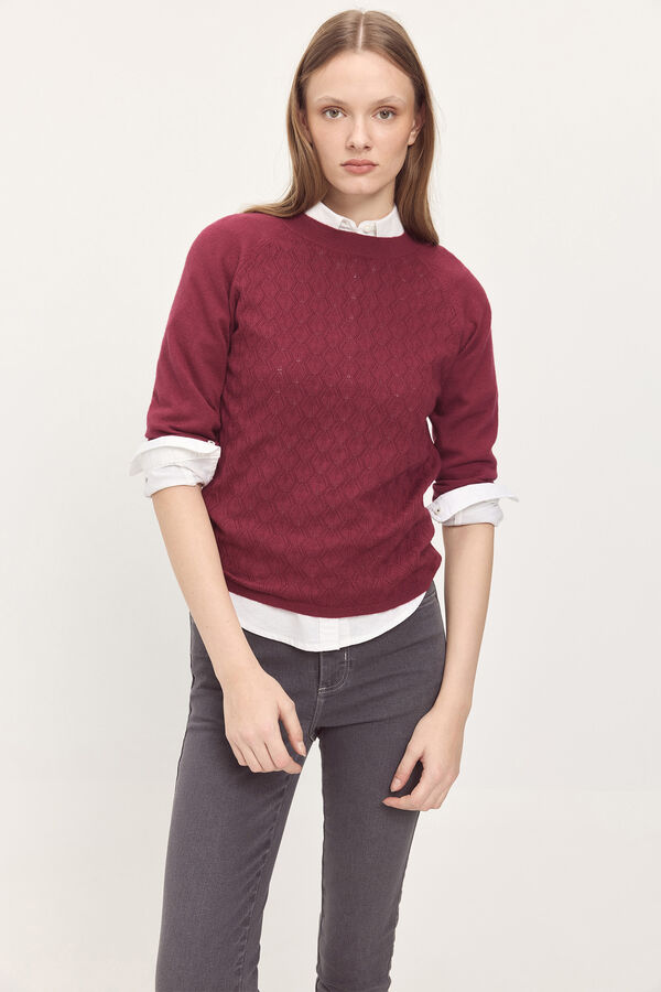 Milano Camisola de viscose com estrutura na frente Rosa