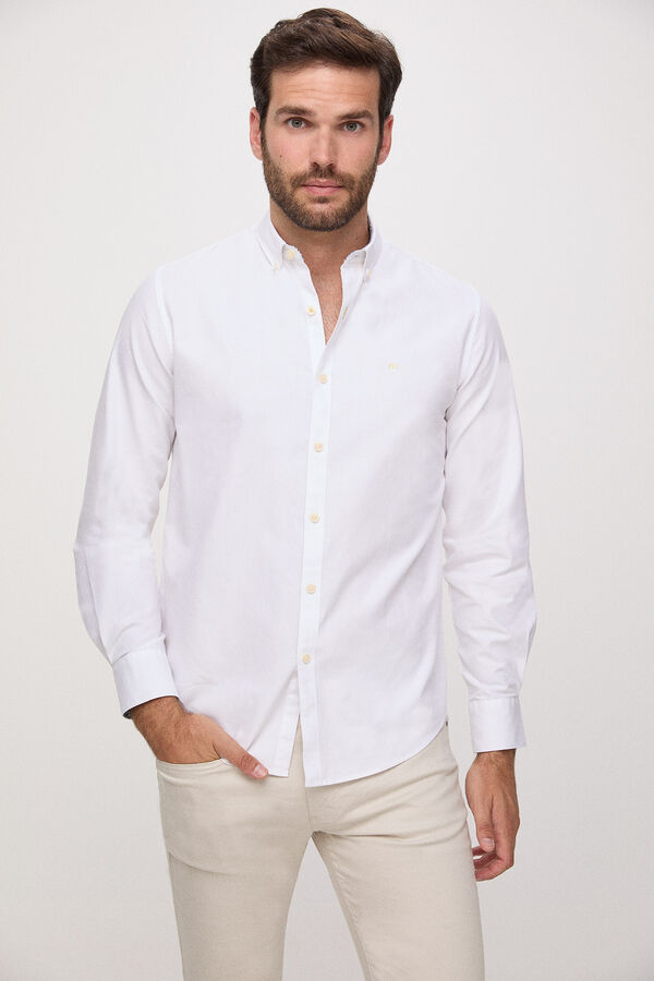 Fifty Outlet Camisa Pinpoint Lisa Branco