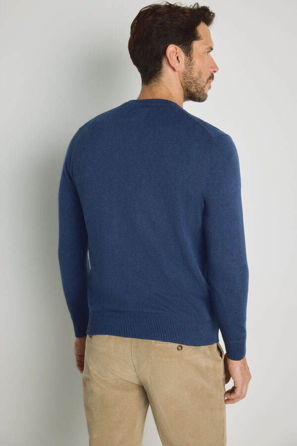 Milano Camisola gola caixa Azul