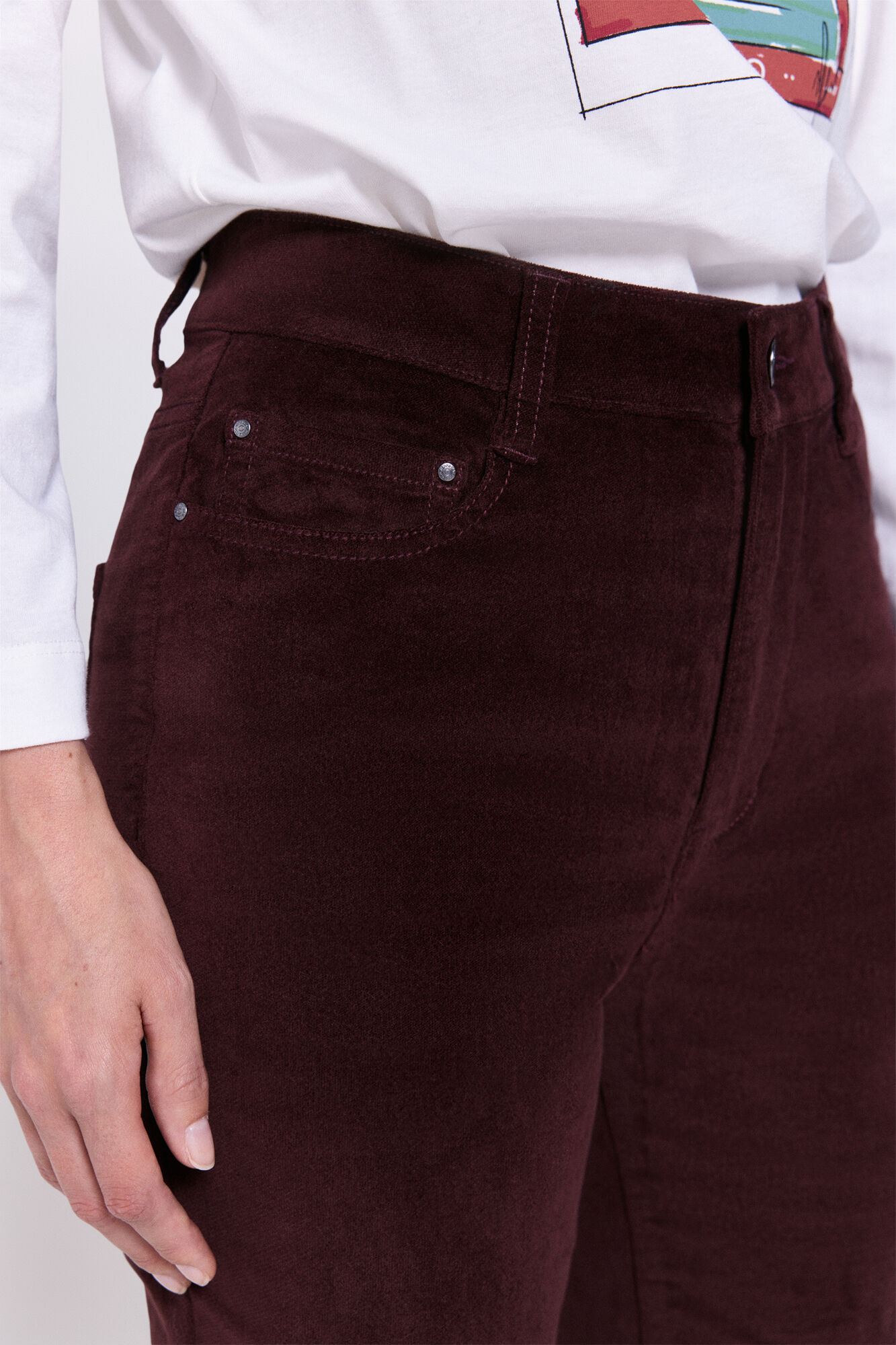 Milano Pantal&oacute;n velvet&oacute;n 5 bolsillos