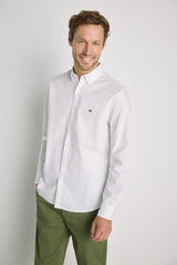 Milano Camisa lisa manga larga Blanco