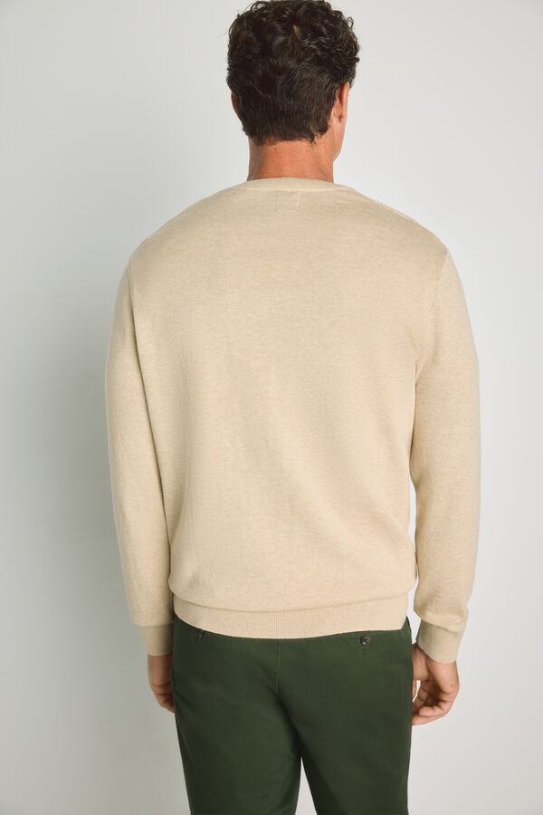 Milano Jersey cuello caja Beige