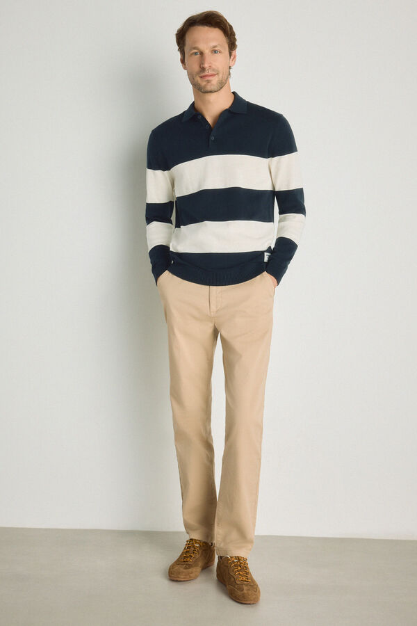 Springfield Camisola gola polo Azul