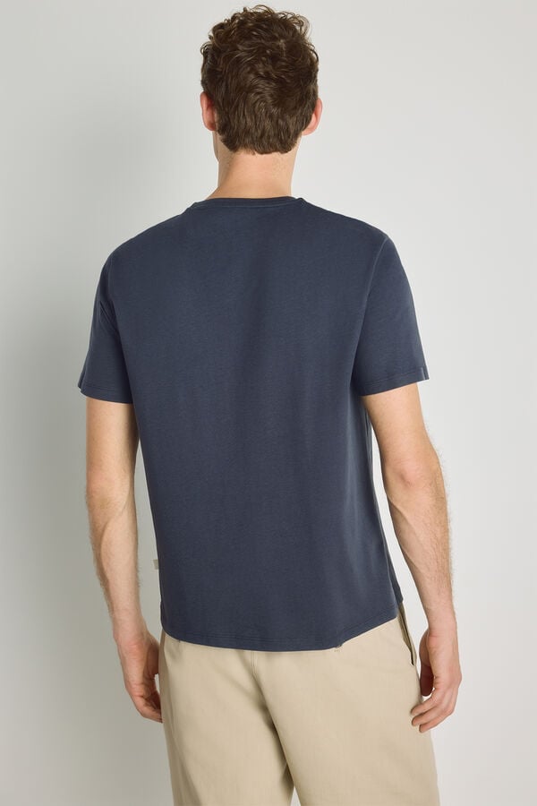 Milano T-shirt b&aacute;sica Marinho