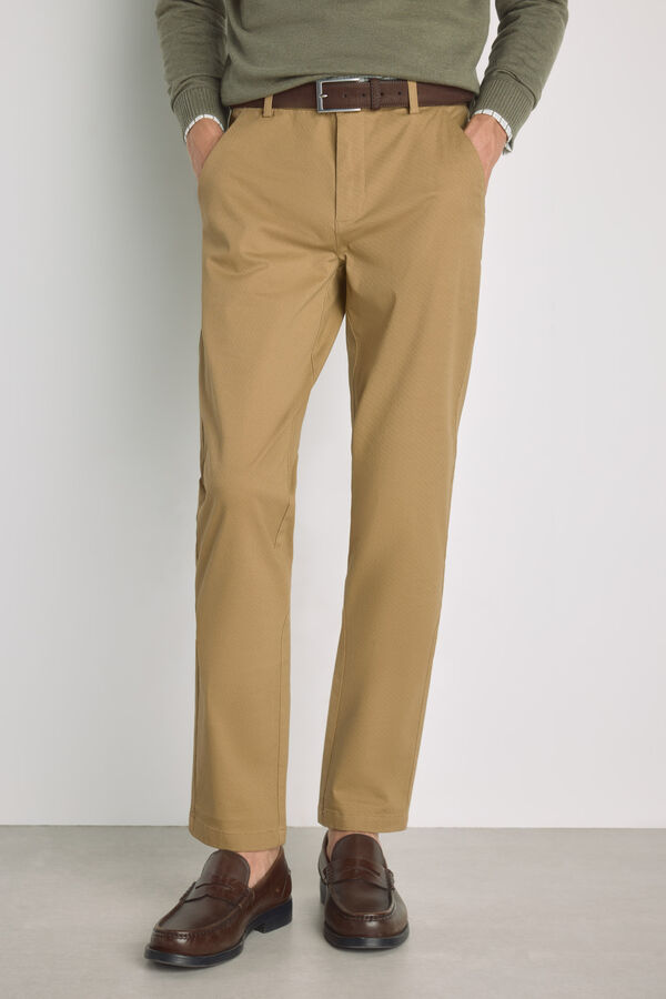 Milano Pantal&oacute;n chino slim fit Beige/Camel