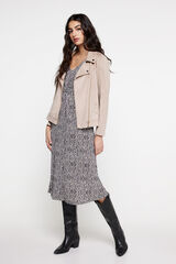 Milano Vestido largo estampado Tostado