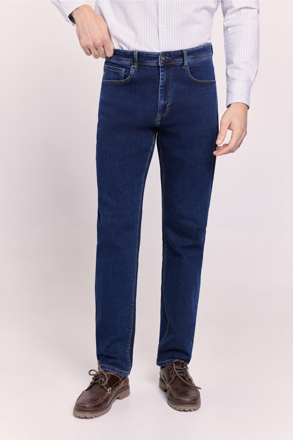 Milano Pantal&oacute;n vaquero fit recto Navy