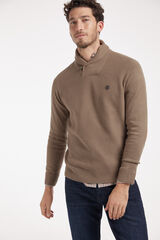 Fifty Outlet Jersey cuello smoking Beige