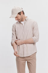 Milano Camisa Slub Lisa Beige