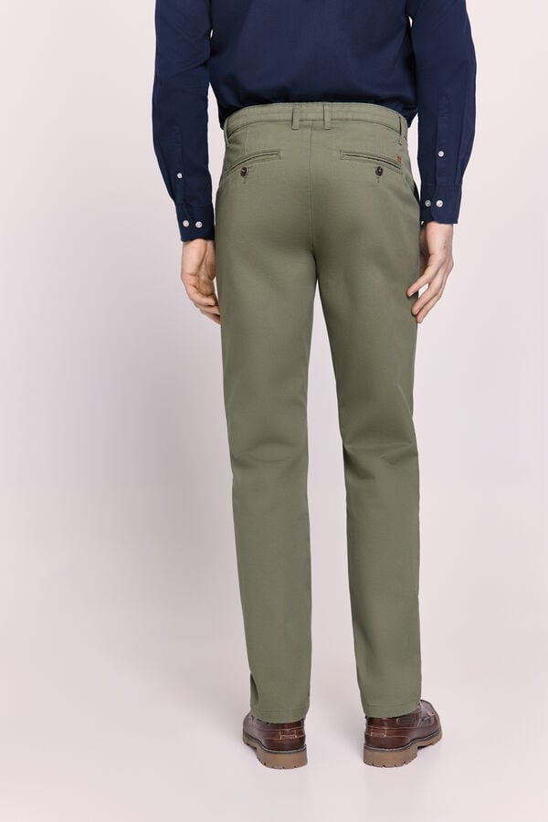 Milano Pantalón chino regular fit Kaki Oscuro
