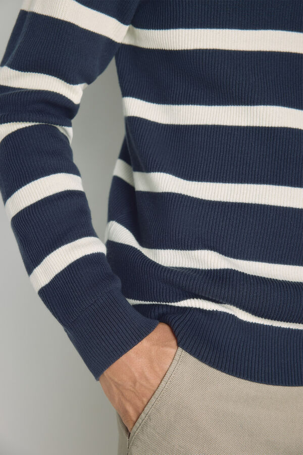 Milano Jersey cuello caja Navy