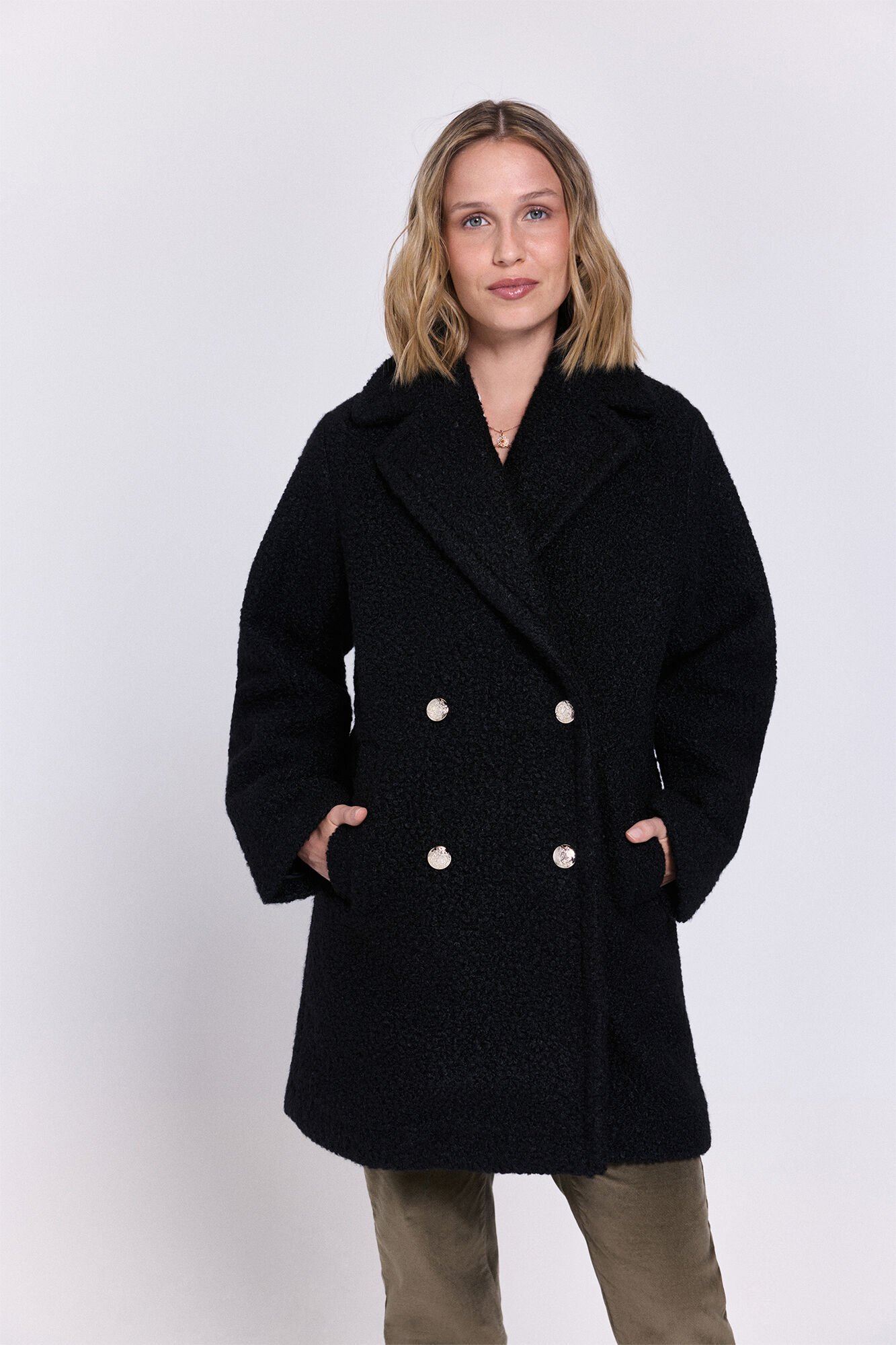 Milano Abrigo semilargo boucl&eacute;