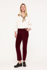 Milano Pantal&oacute;n cinco bolsillos pana Granate