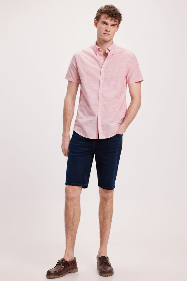 Milano Camisa Slub Lisa Coral