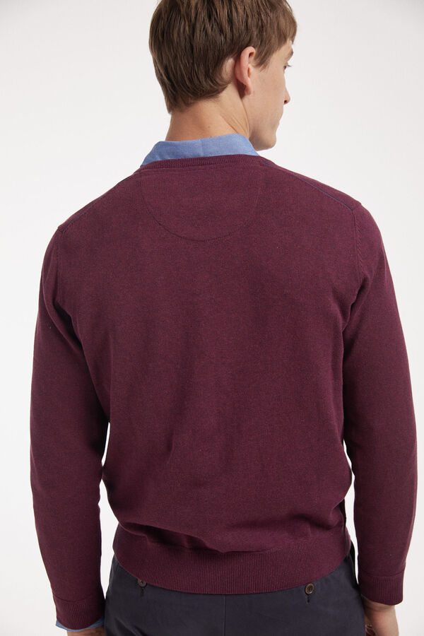 Fifty Outlet Jersey cuello pico Maroonn