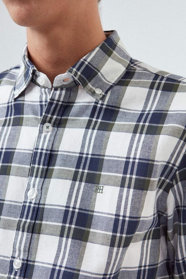 Fifty Outlet Camisa Twill PdH Estampado verde