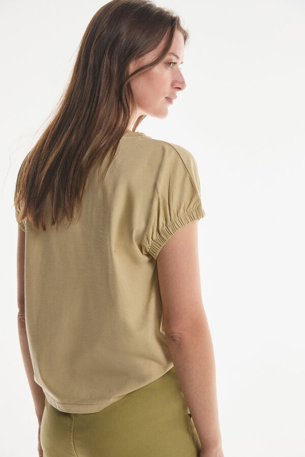 Fifty Outlet Camiseta oversize sostenible Kaki Claro