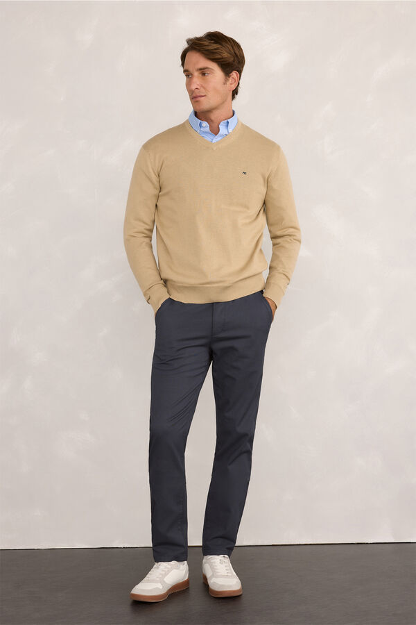 Milano Jersey Básico Pico Beige