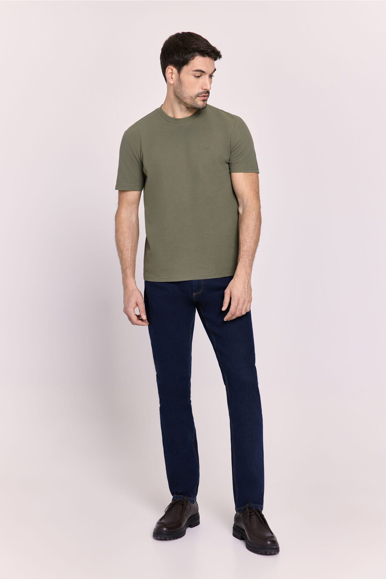 Milano Camiseta b&aacute;sica con logo bordado