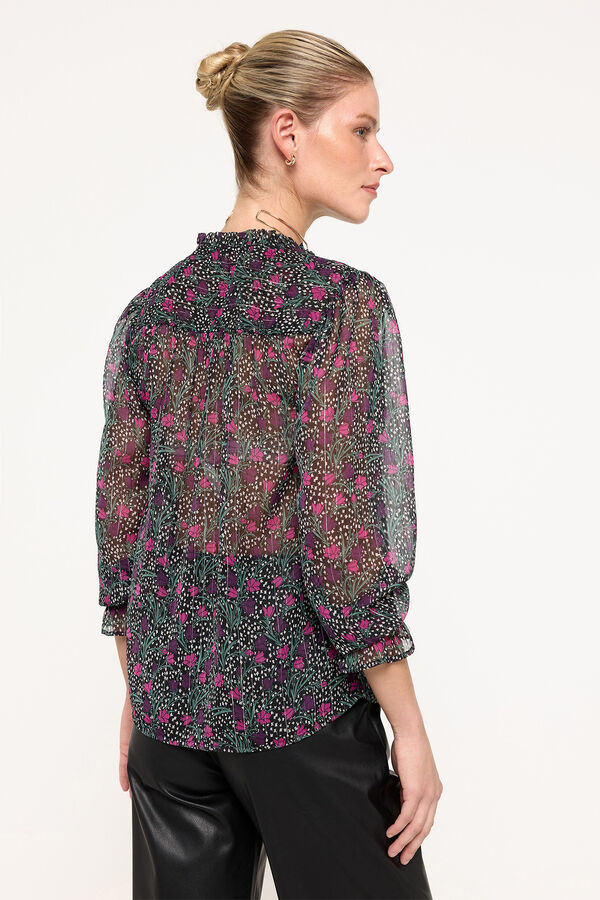 Milano blusa de chiffon lurex Multicolor