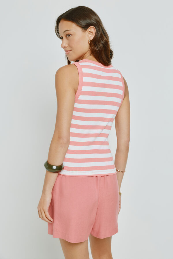 Milano Top nadador de rayas Coral