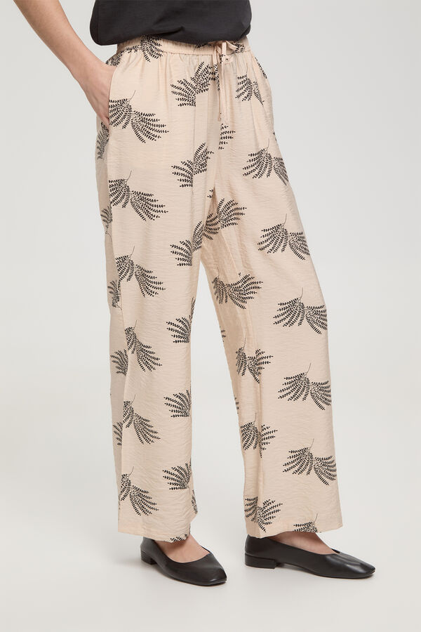 Milano Cal&ccedil;as fluidas Estampado branco