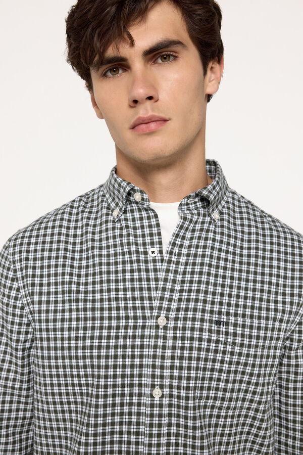 Milano Camisa Twill Cuadros Verde
