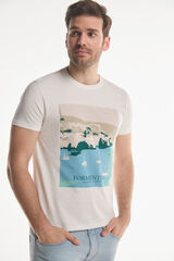 Fifty Outlet Camiseta estampada "Formentera" Blanco
