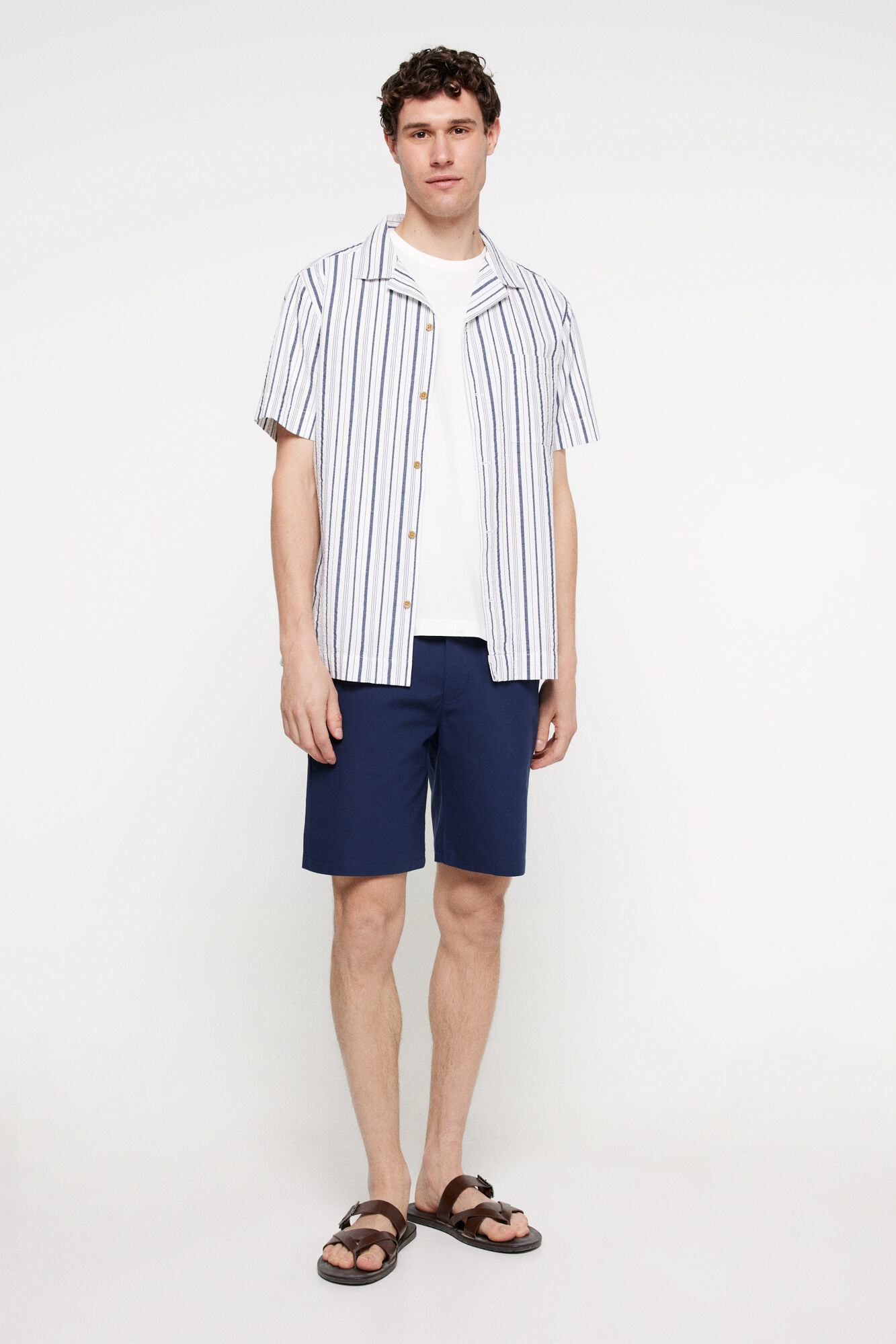 Milano Bermuda Aspecto Lino.