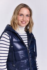 Milano Colete acolchoado com capuz Marinho