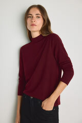 Milano T-shirt gola perkins Bordeaux