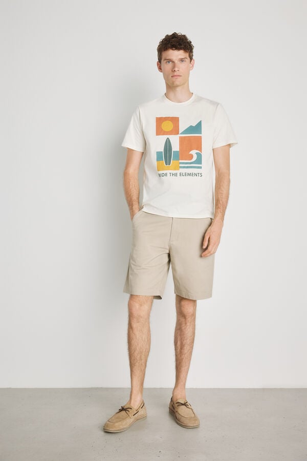 Milano T-shirt de manga curta Bege