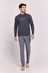 Milano Pijama Lettering Gris Oscuro